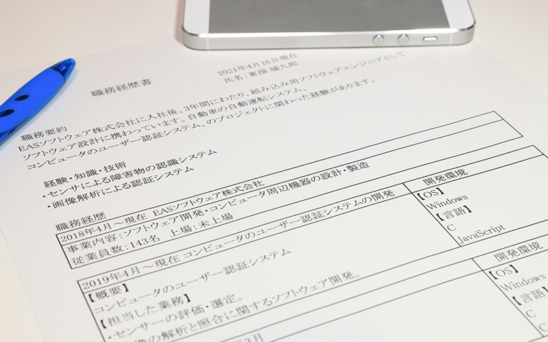 【例文付き】派遣スタッフの職務経歴書の書き方、履歴書との違いは?_2
